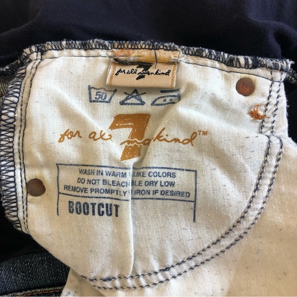 7 for all Mankind A Pea In The Pod Maternity Bootcut Jeans Size M Made in USA - Picture 7 of 8